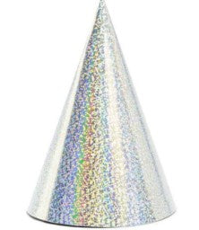 Foil Cone Hats - Gold or Silver