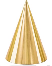 Foil Cone Hats - Gold or Silver
