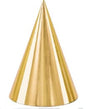 Foil Cone Hats - Gold or Silver